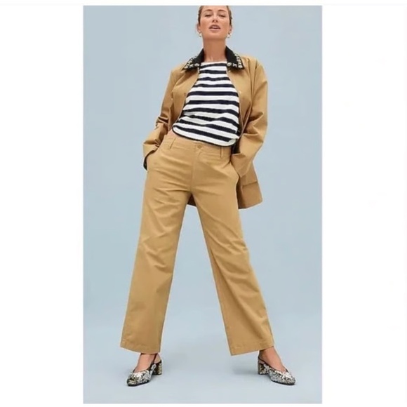 J. Crew Pants - J.Crew | 2023 Sailor Heritage Relaxed Chino‎ Tan Wide Leg Pant Plus Size 34/18